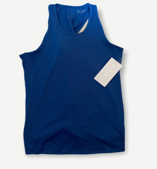 ATHLETA True Essence Tie Back Tank, Sapphire Blue Small NEW!(A2)