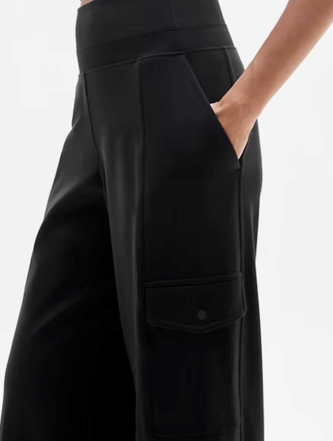 ATHLETA Venice Cargo Wide Leg, Medium-Petite Black, B10
