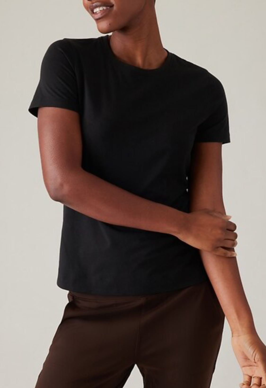 ATHLETA Outbound Tee 1X Black, New! A4