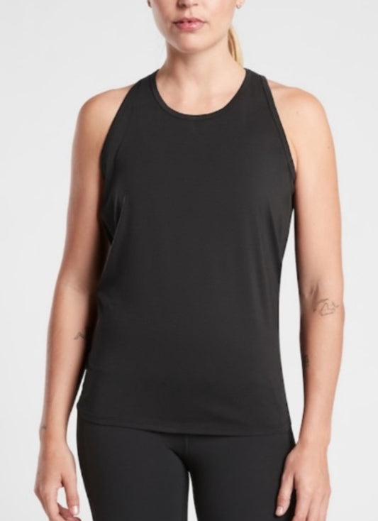 ATHLETA Essence Tie Back Tank, Black 2X NEW!A3
