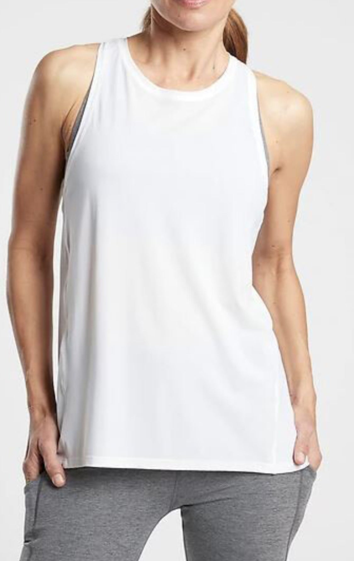 ATHLETA Ultimate Tank, XL-Tall White, NEW! (A2)