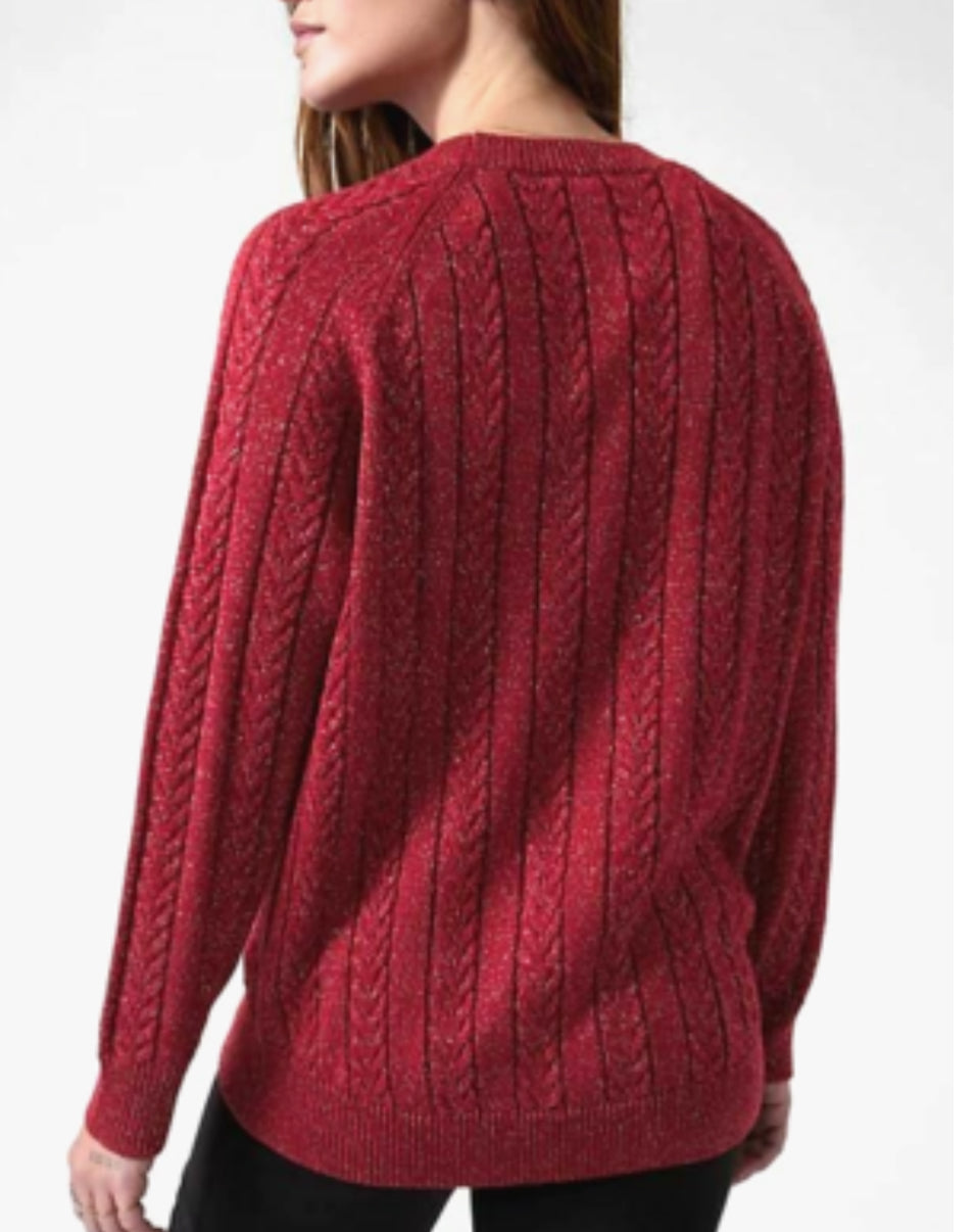 Athleta Crossroads Crew Sweater, Decadent Red, 1X New! B4