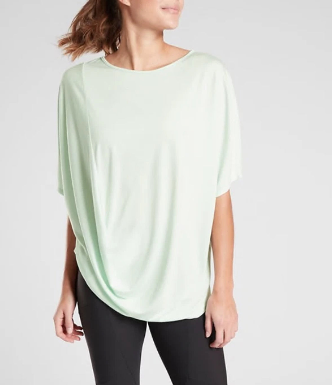 ATHLETA Dolman Tee, WHITE Small A4