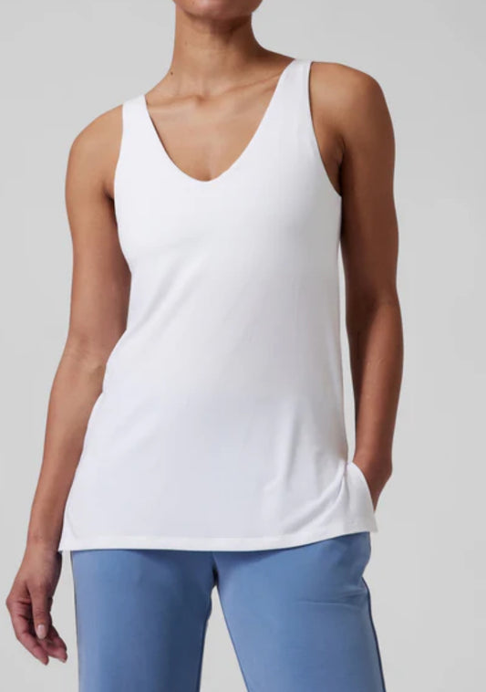 ATHLETA Essence Support Tank, White Large NEW!