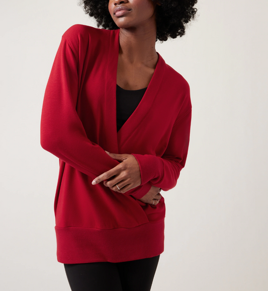 ATHLETA Purana V-Neck Wrap Sweatshirt