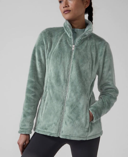 ATHLETA Double Cozy Karma Recover Full Zip Jacket, Large New! B7