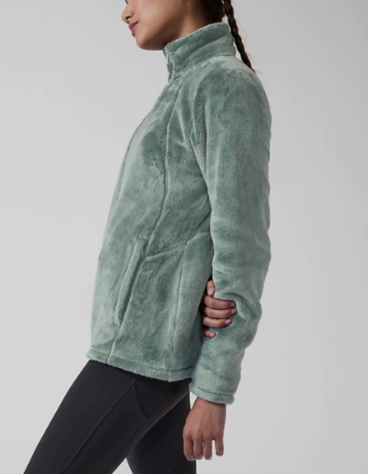 ATHLETA Double Cozy Karma Recover Full Zip Jacket, Large New! B7