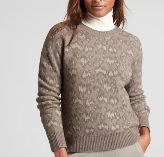 ATHLETA Hawthorne Textured Crew Sweater, 1X NEW! B3