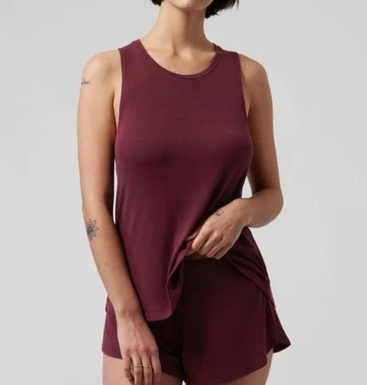 ATHLETA Well Rested Rib Sleep Tank and Short, NEW! A11