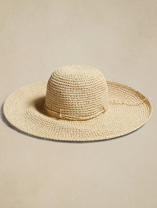 Banana Republic Packable Straw Paper Beach Hat