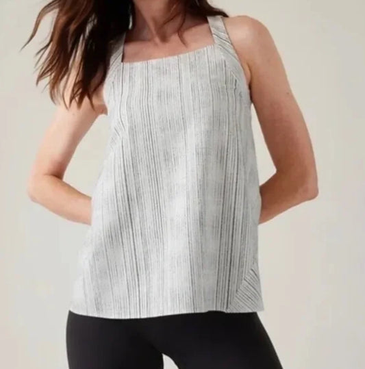 ATHLETA ARRIVAL TANK IN AMARA STRIPE, Large, NEW! (A1)