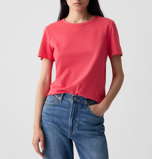 Organic Cotton Vintage Wash Crewneck T-Shirt