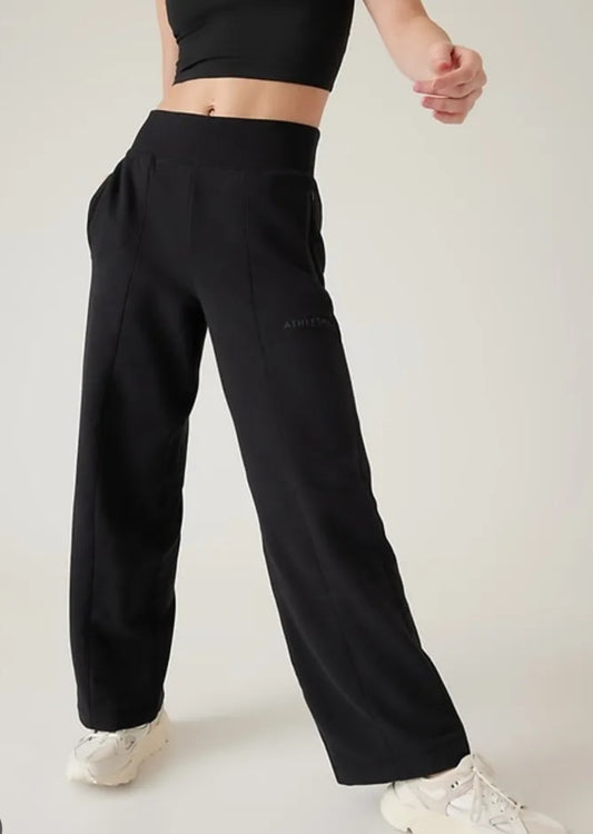 ATHLETA Retroplush Logo Straight leg Pant