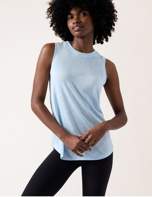 ATHLETA Breezy Tank, Rain Blue, XS NEW! A3