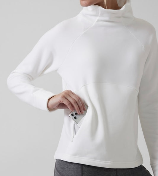 ATHLETA Altitude Polartec Funnel Neck Sweatshirt New! B3