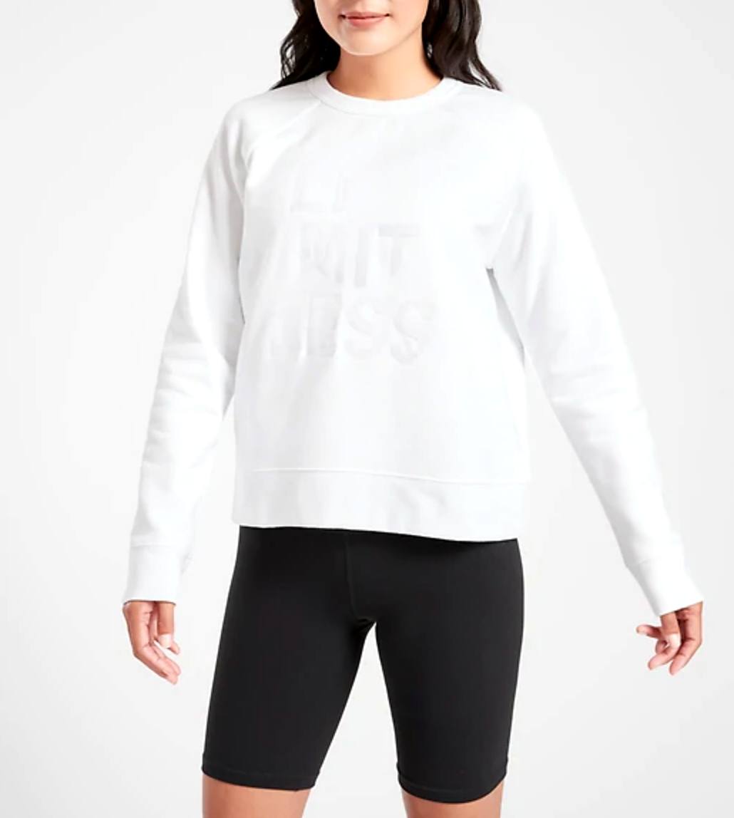 ATHLETA Limitless Graphic Crew, Bright White