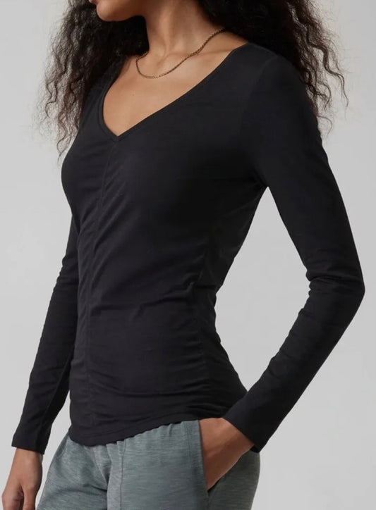 ATHLETA Daydream Top, Black, XL New! B12