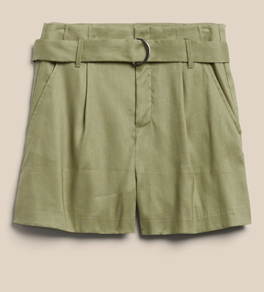 Banana Republic High Waist Linen Shorts, Green