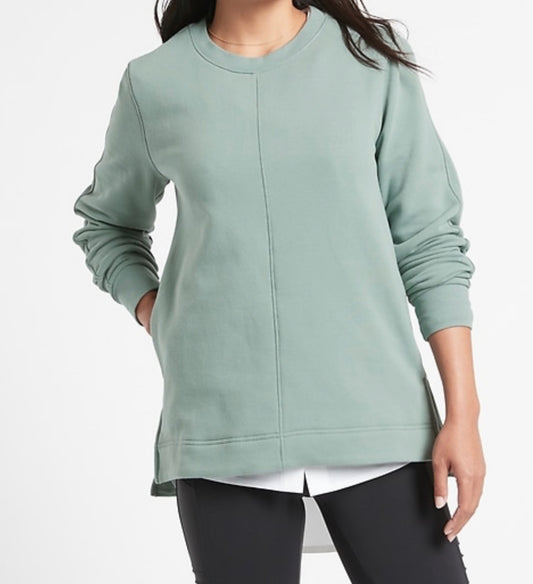 ATHLETA Retroplush Crewneck Sweatshirt, Minimalistic Grey