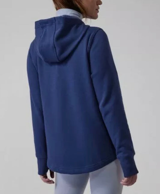 ATHLETA Cozy Karma 1/4 Zip Hoodie, Enchanted Blue