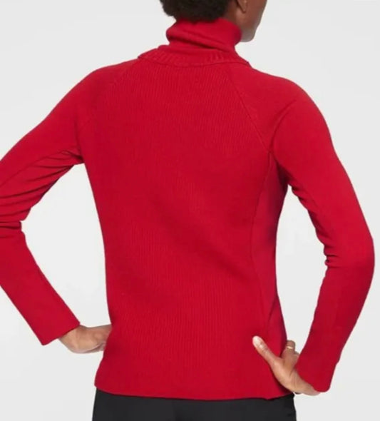ATHLETA Mesa Hybrid Turtleneck Sweater, Merino Blend, Large New! B1