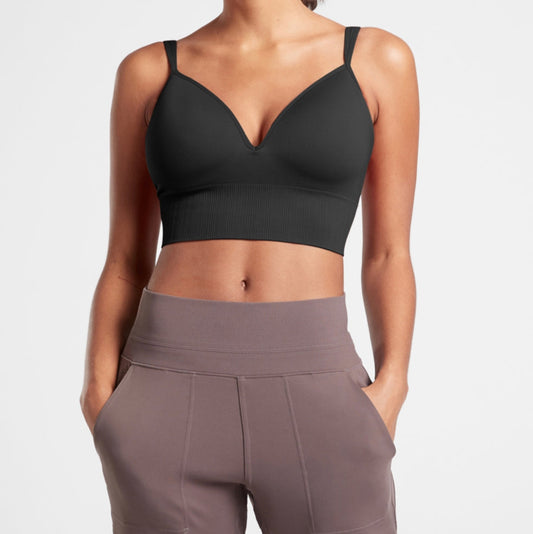 ATHLETA Warrior Long Line Bra In Powervita A-C, Lychee Red –  Activejoyboutique