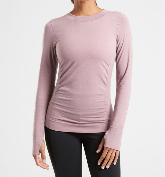 ATHLETA Foresthill Ascent Top, Floral Mauve, XL New! B4