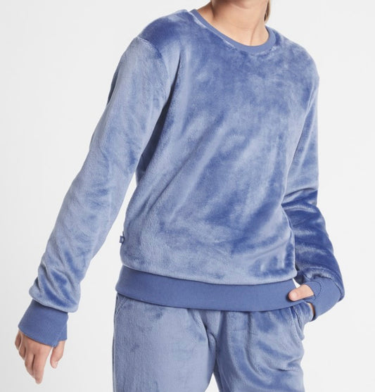 ATHLETA GIRL Feelin’ Good Crewneck Sweatshirt, Chambray Blue