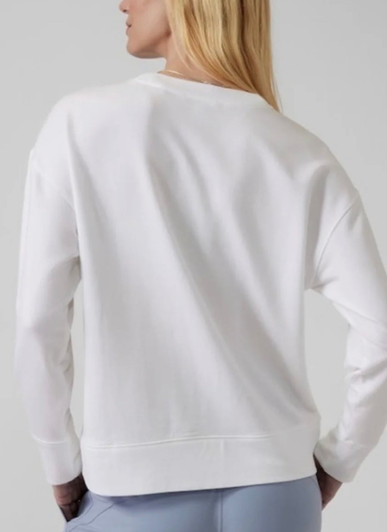 ATHLETA Balance Henley Sweatshirt, Bright White