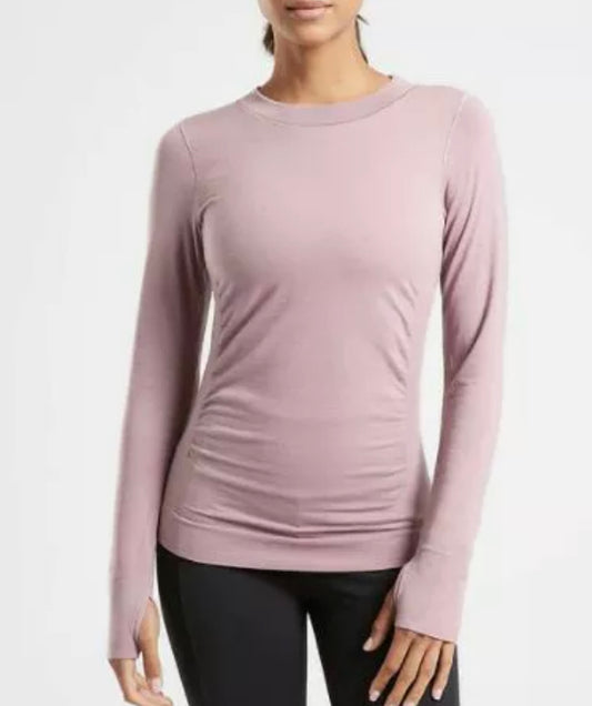 ATHLETA Foresthill Ascent Top, Flora Mauve, Large B10
