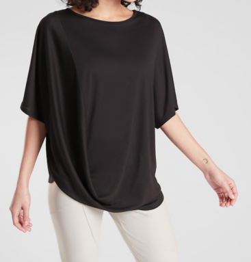 ATHLETA Dolman Tee, Black, Small New! A4