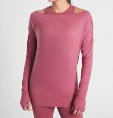 ATHLETA Studio Barre Sweatshirt, Eros Pink