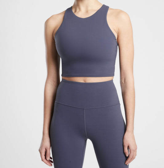 ATHLETA Conscious Crop In Powervita D-DD, Medieval Violet A11