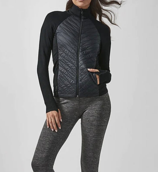 ATHLETA Flurry Force Insulated Primaloft Jacket 2.0, Black, Small New! B4