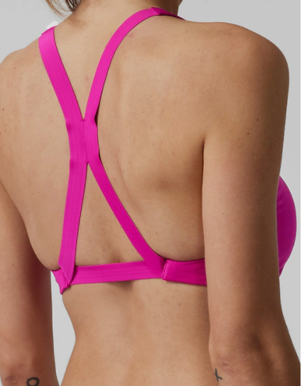 ATHLETA Malibu Bikini Top A-C Cinch Full Bottom Medium, Pink