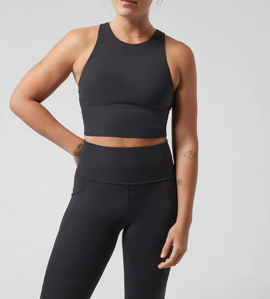 ATHLETA Conscious Crop In Powervita D-DD, Black