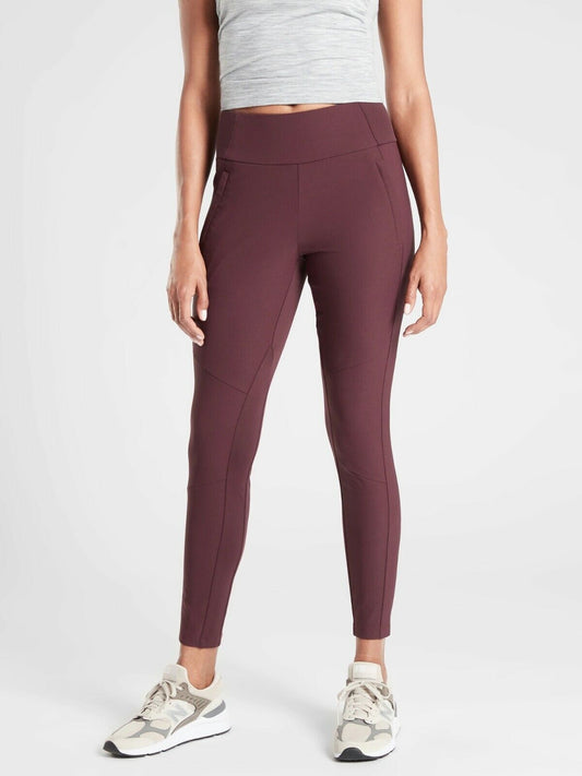 ATHLETA Headlands Hybrid Trek Tight, Antique Burgundy