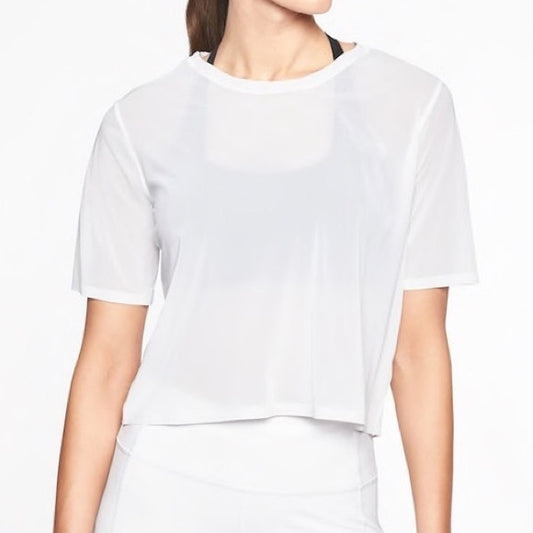 ATHLETA Micro Mesh Tee, White