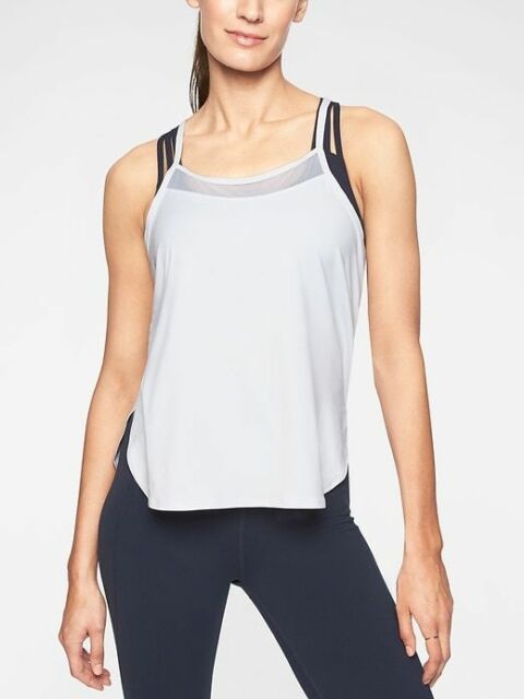 ATHLETA Strappy Back Chi Tank, White