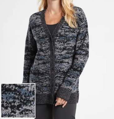 ATHLETA Westlake Merino Texture Cardigan Sweater, Medium, New! B1