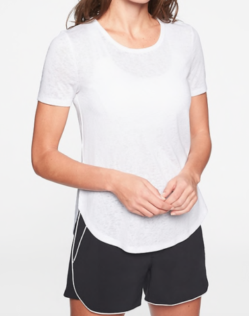 ATHLETA Breezy Crewneck Tee, Bright White